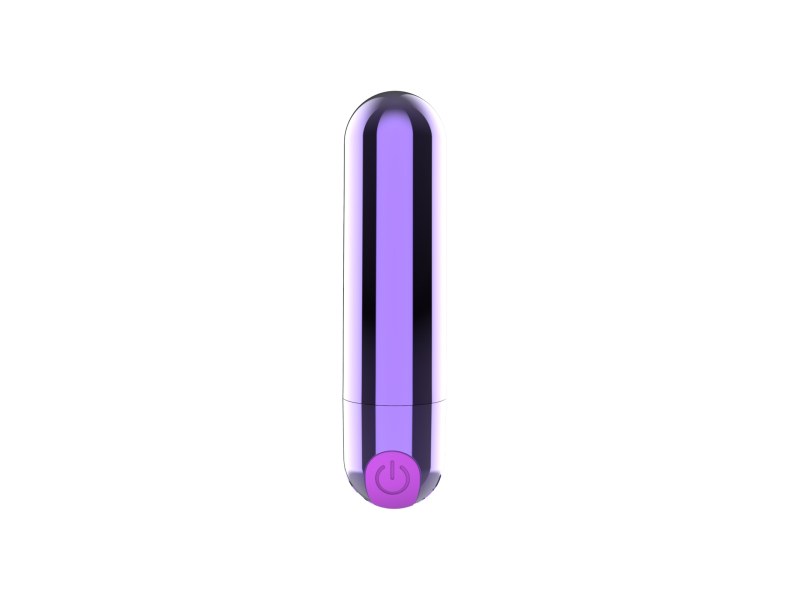 Miniwibrator Power Bullet USB 10 funkcji fioletowy błyszczący