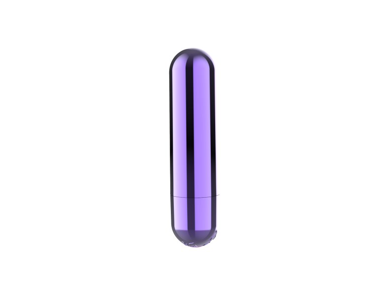Miniwibrator Power Bullet USB 10 funkcji fioletowy błyszczący - 2