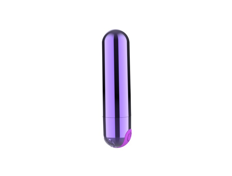 Miniwibrator Power Bullet USB 10 funkcji fioletowy błyszczący - 3