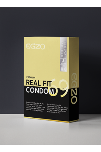 Prezerwatywy rozciągliwe i dobrze dopasowane Real Fit 3 sztuki