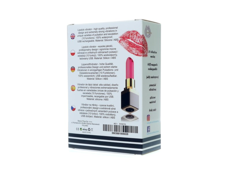 Stymulator-Lipstick Vibrator USB 10 functions - 10