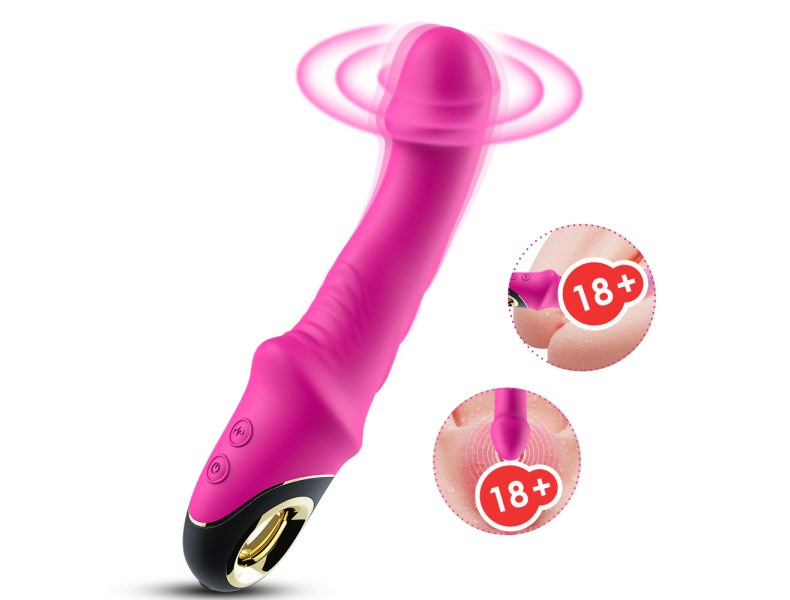 Wibrator do punktu G sex masażer 9 trybów 22 cm różowy - 2