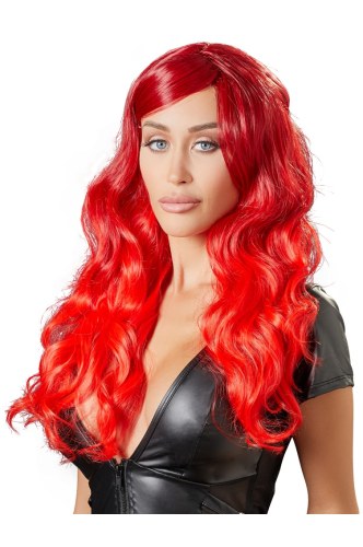 Peruka długie kręcone czerwone włosy 63cm - image 2