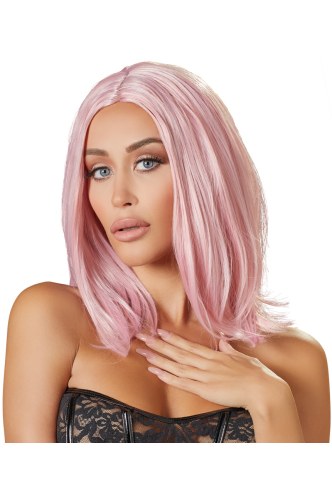 Peruka różowe włosy 30cm