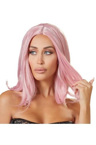 Peruka różowe włosy 30cm - image 2