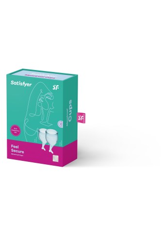Zestaw 2 kubeczki menstruacyjne Satisfyer zestaw jasnoniebieskie