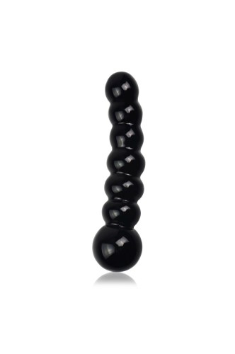 Czarne szklane koraliki analne dildo anal 17 cm - image 2