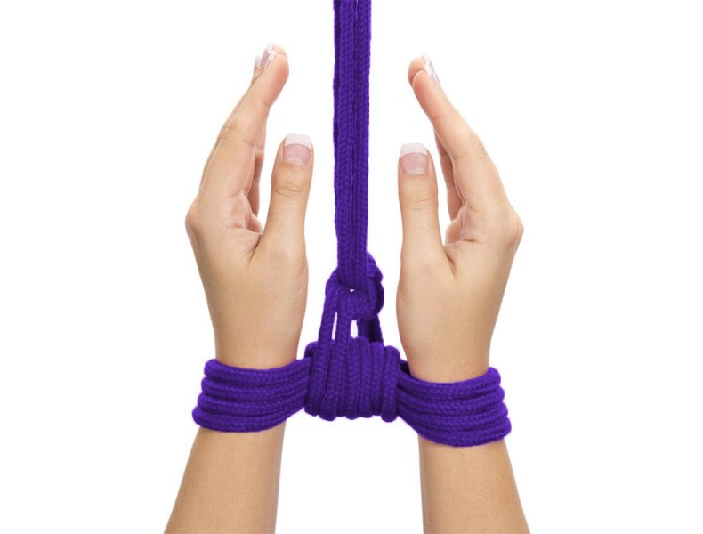 Fioletowy gruby sznur do podwiązywania rąk i nóg - 5