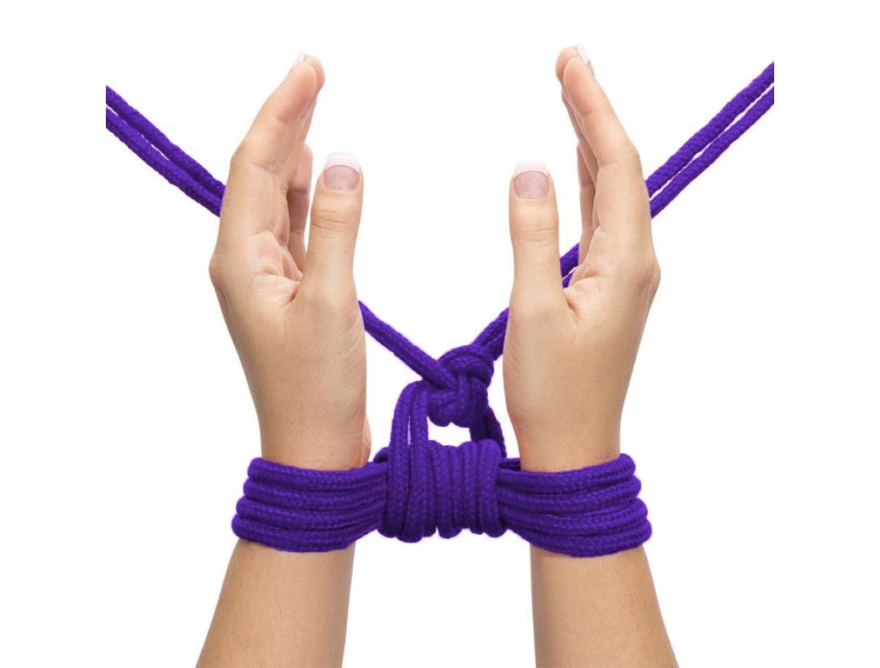Fioletowy gruby sznur do podwiązywania rąk i nóg - 6