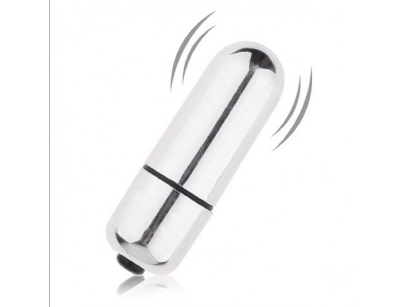 Mały kompaktowy wibrator poręczny kolor srebrny