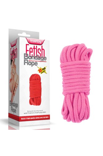 Różowy sznur do wiązania rąk i nóg BDSM 10 m