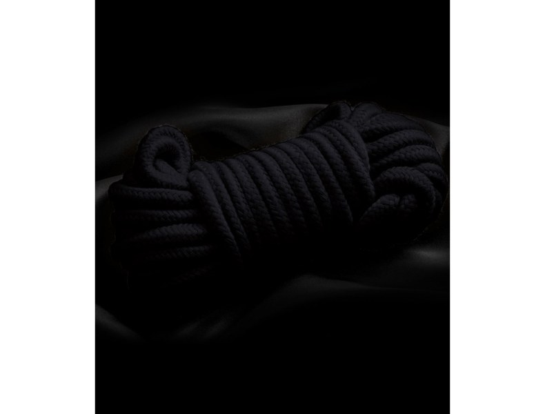 Sznur lina do krępowania bawełniana 5m czarny BDSM - 3