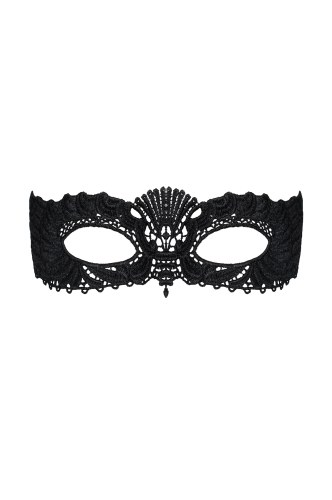 Czarna ozdobna maska na twarz oczy BDSM - image 2