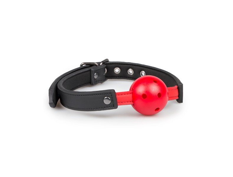 Knebel-Ball Gag With PVC Ball - Red - 7