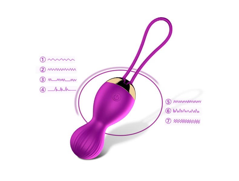 Silikonowe kulki orgazmowe z wibracjami 7 trybów - 6