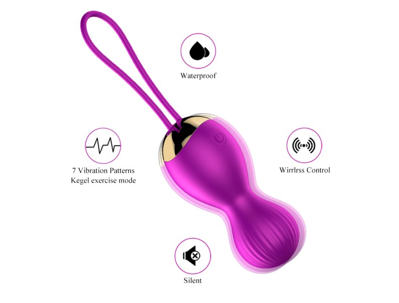 Silikonowe kulki orgazmowe z wibracjami 7 trybów - 7