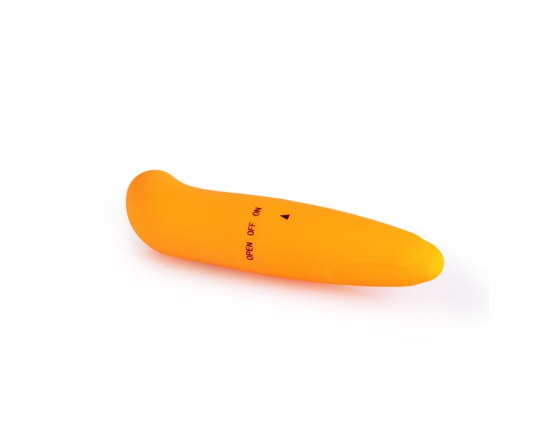 Mały wygięty wibrator do punktu G mini masażer 12cm pomarańczowy - 2