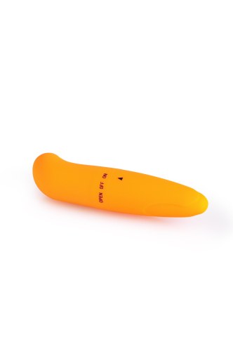 Mały wygięty wibrator do punktu G mini masażer 12cm pomarańczowy - image 2