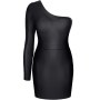 Czarna asymetryczna sukienka z elastycznego materiału, BRFELICIA001 - 5