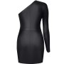 Czarna asymetryczna sukienka z elastycznego materiału, BRFELICIA001 - 6