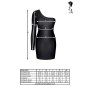 Czarna asymetryczna sukienka z elastycznego materiału, BRFELICIA001 - 8