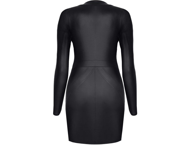 Czarna mini sukienka z długimi rękawami, BRGIANNA001 - 6