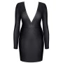 Czarna mini sukienka z długimi rękawami, BRGIANNA001 - 5