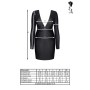 Czarna mini sukienka z długimi rękawami, BRGIANNA001 - 8